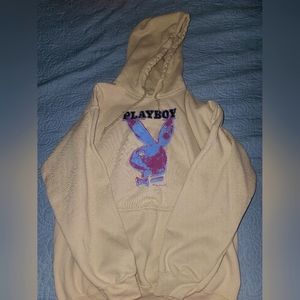 NWOT Medium beige playboy hoodie